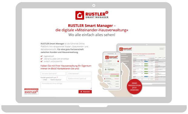 RUSTLER SmartManager Landing Page