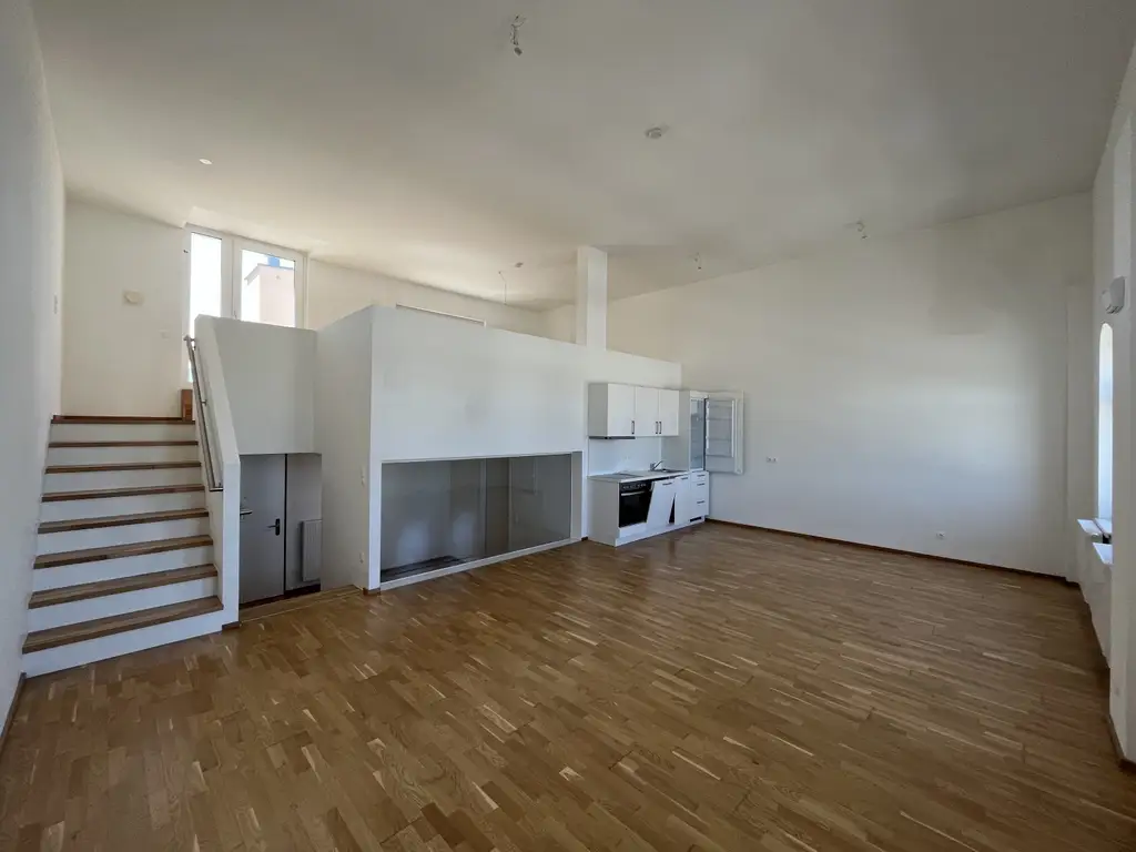 Loftartige 1- Zimmerwohnung mit Dachterrasse